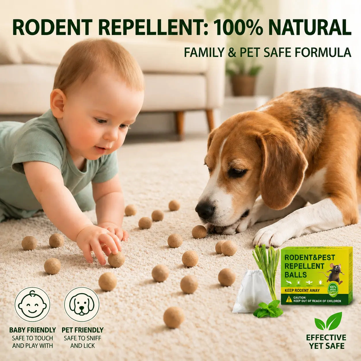 Powerful Mouse Repellent Balls, 36‑Pack